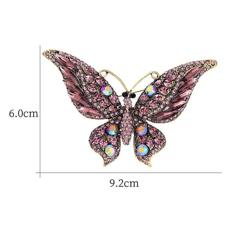 pins brooches big butterfly brooch fashion beauty women alloy exquisite luxury pin insect pins party gift for lady