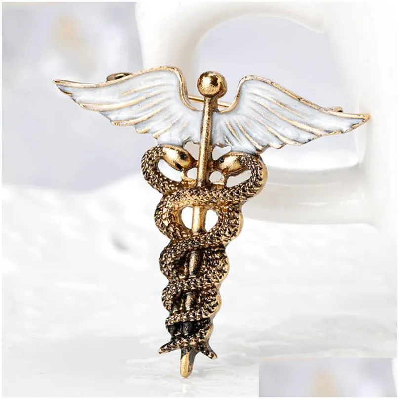 pins brooches enamel brooch pins wing with snakes shape for women girls suit shoulder scarf clips party clothes accessories