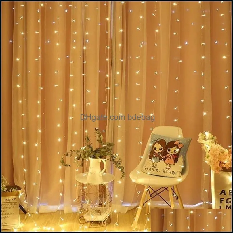 led curtain string light flash garland rustic wedding party decoration table bridal shower bachelorette home gift 20220106 q2