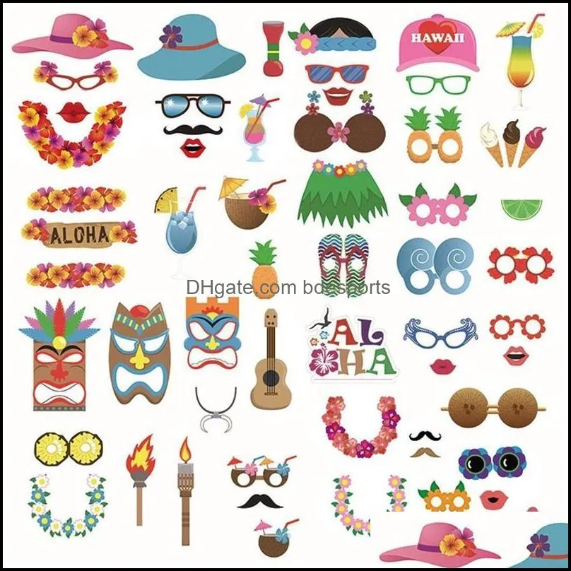 funny modeling take photo prop summer hawaii seaside party supplies multiple styles more color s diy paste 13gp c1