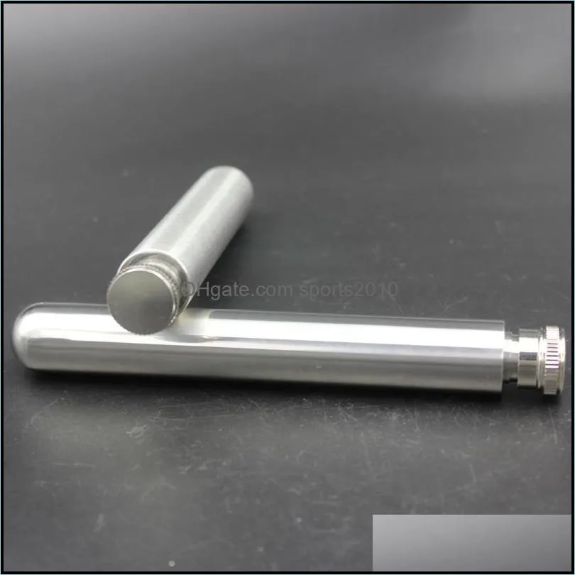 1 5oz 45ml mini stainless steel single wine tube sanding style drinking flasks small portable flagon hot selling