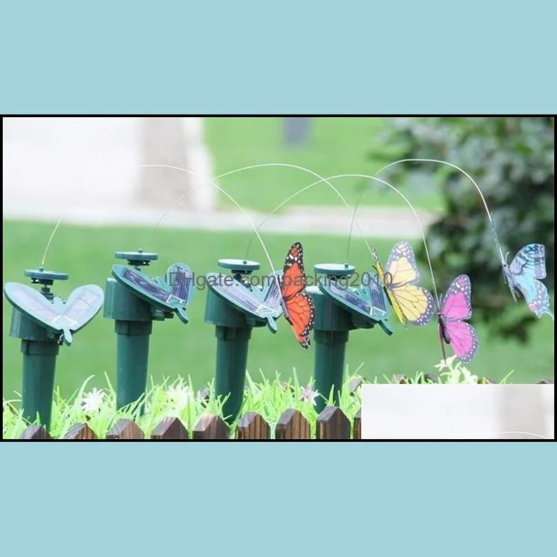 simulation butterfly solar hummingbird for holiday party garden decoration outdoors arts and crafts ornament good quality 7 8ll dd