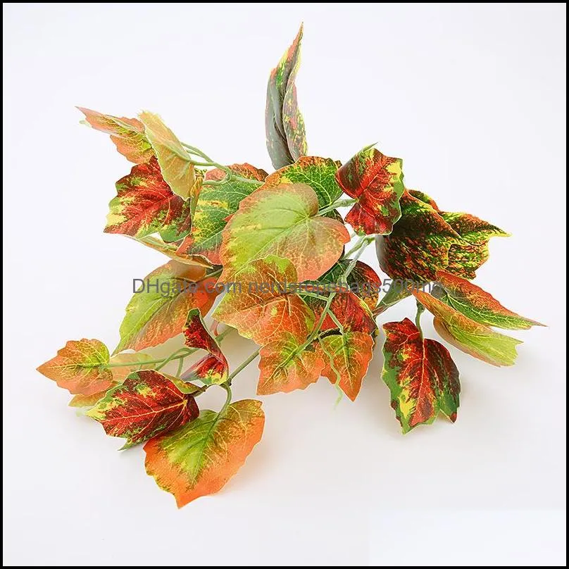 artificial leaves greening decorative flower landscape grass simulation plant wall materials simulation green drill  leaf