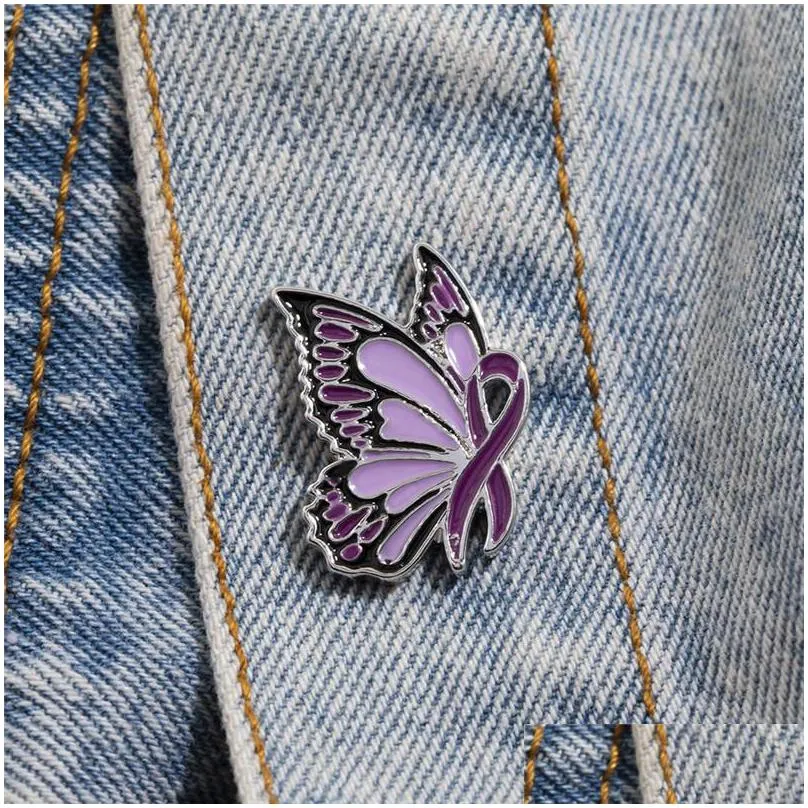 pins brooches cute cartoon butterfly enamel brooch for women girls fashion bag clothes lapel pins badge jewelry accessories party