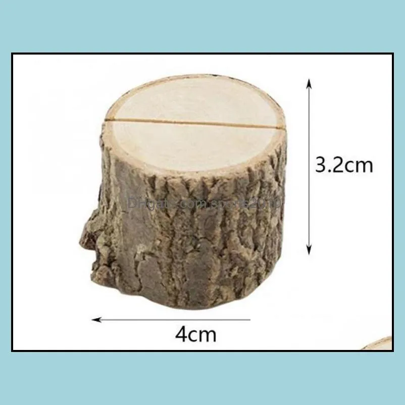 tree stump place card holder 4 styles wood slice rustic style photo clip wedding natural wooden decoraton