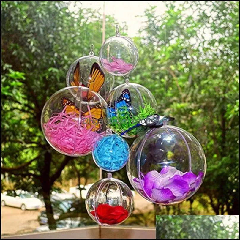 4cm 5cm 6cm 7cm 8cm 9cm 10cm clear plastic fillable ball decorations ornament baubles creative christmas tree decoration balls ornaments 1041