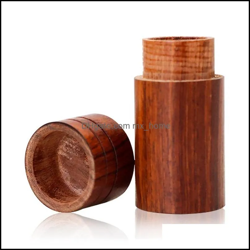 13ml portable wooden storage box 60x30mm mini natural sandalwood tobacco boxes household smoking accessories