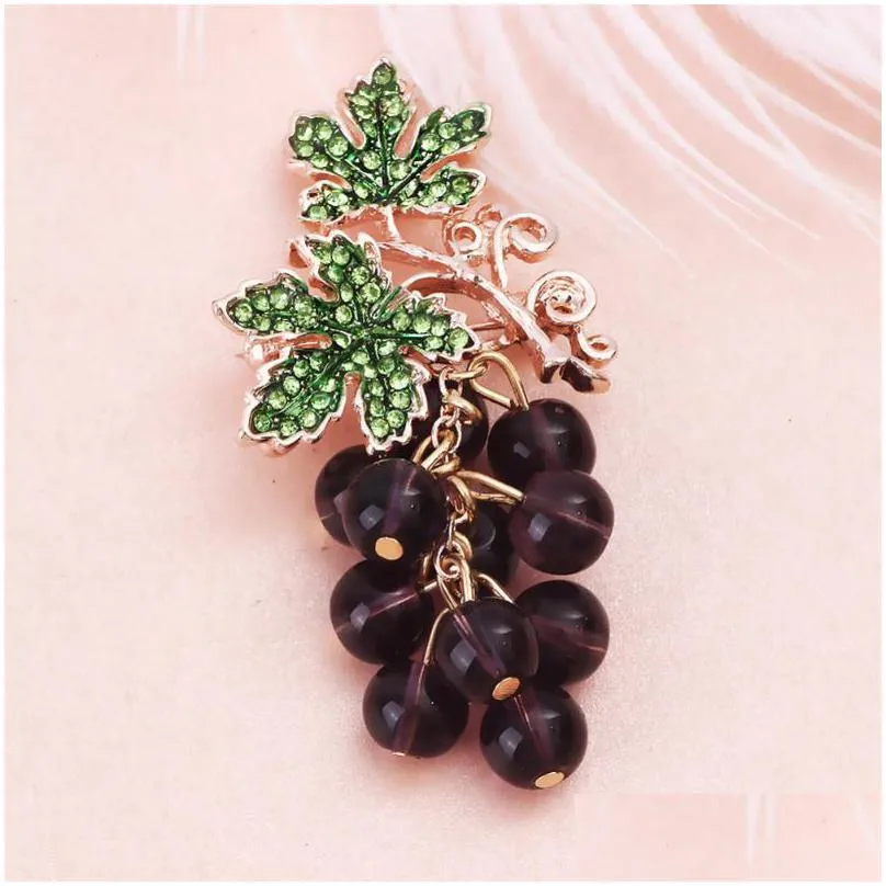 pins brooches s elegant women faux grape fruit brooch pin cardigan scarf clip jewelry