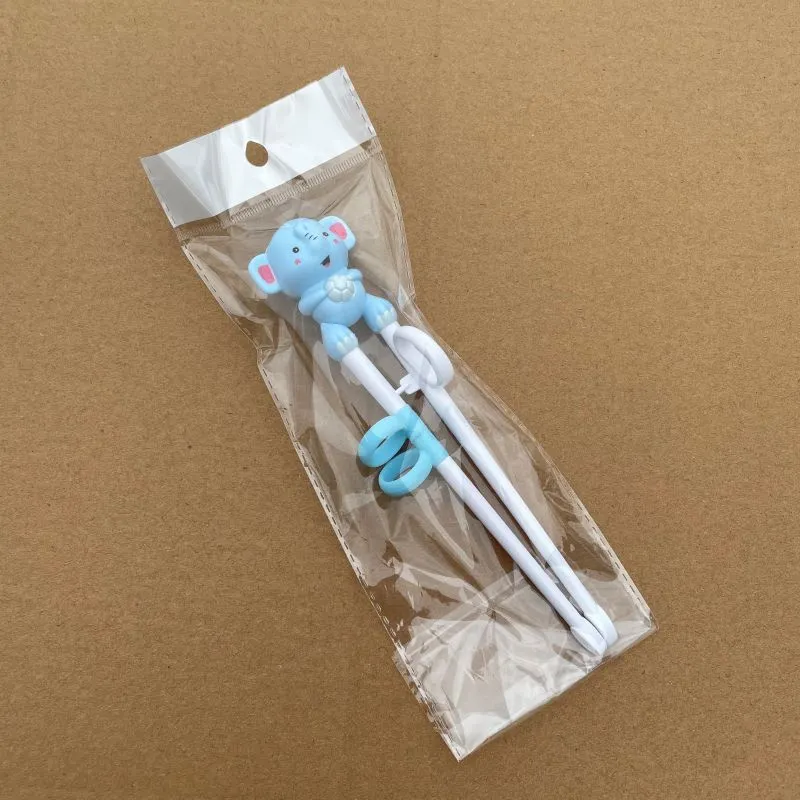 Baby Learning Training Chopsticks Cartoon Animal Shaped Reusable Cute Kids Utensils Non Slip Chopstick