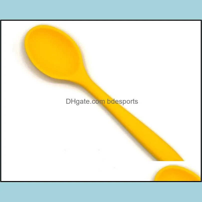 food grade spoons silicone color mix multi function trumpet heat insulation eco friendly cooking spoon kitchen tool 3hye1