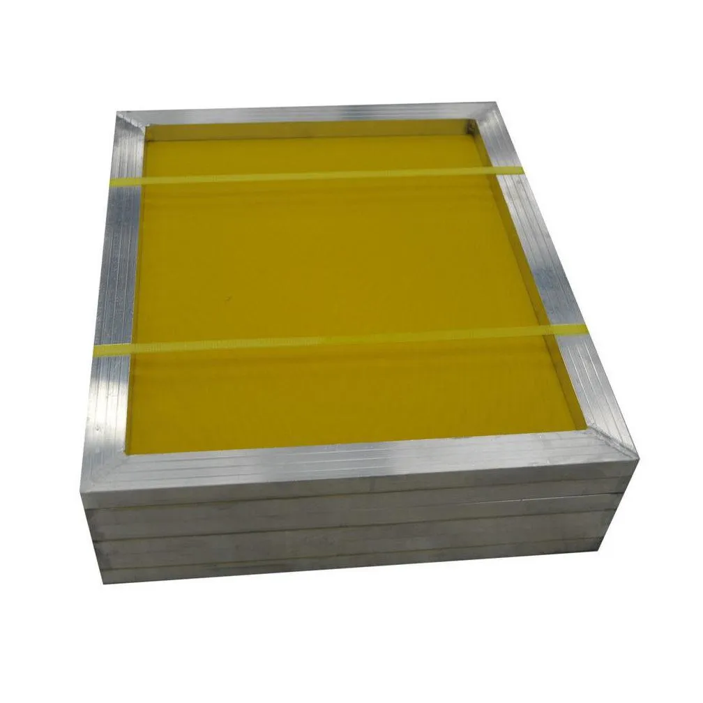 aluminium 43x31cm screen printing frame stretched with white 120t silk print polyester yellow mesh for printed circuit board t200522