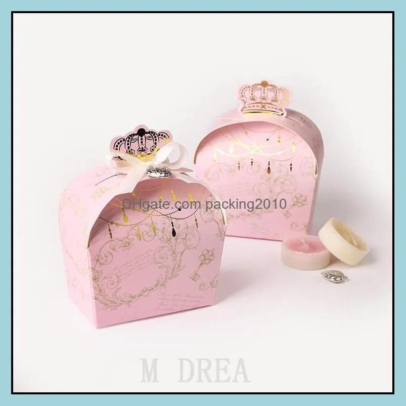 candy box bag favors gifts candy boxes with crown baby shower wedding party gift supplies