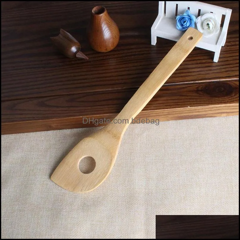 natural bamboo soup spoon 6 styles wooden color kitchen spatula non stick cooking shovels utensils selling 1 3zl e19