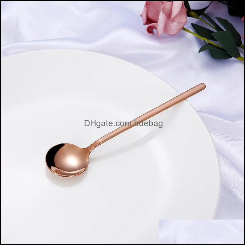 oxidationresisting steel mixing spoon exquisite dessert spoons portable titanium plating heat resistant with different styles 4 38jl