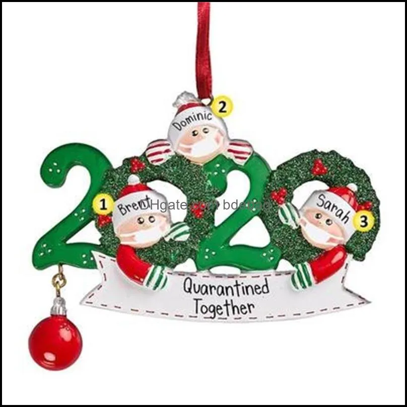 merry christmas decorations face mask santa claus tree ornaments family home decor diy name party supply 6 8xf h1