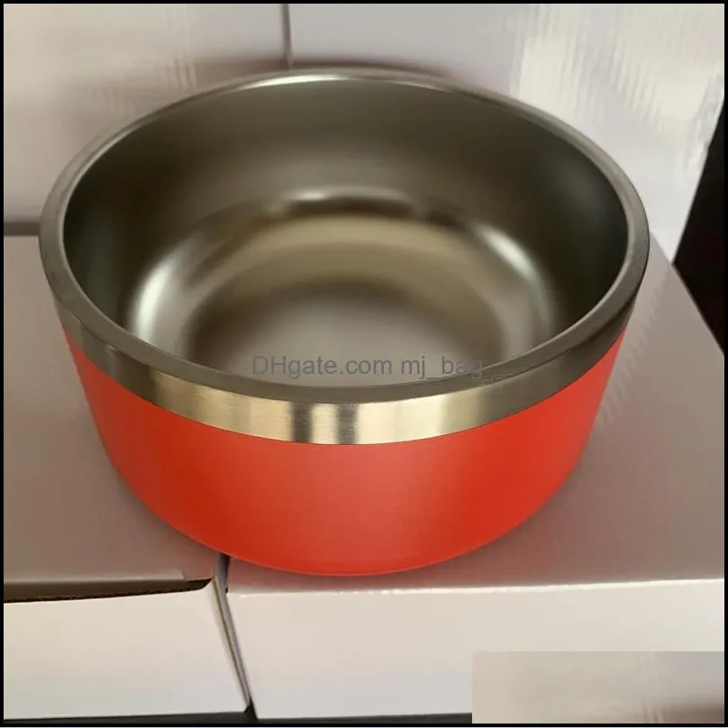 dog bowl 64oz 1800ml 304 stainless steel feeders pet feeding feeder water food station solution puppy supplies