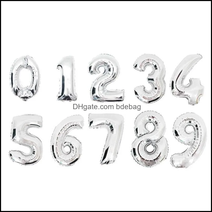 aluminum foil balloon 16inch number design for wedding christmas birthday party decorations trend inflatable balloons for gifts 0 42zz