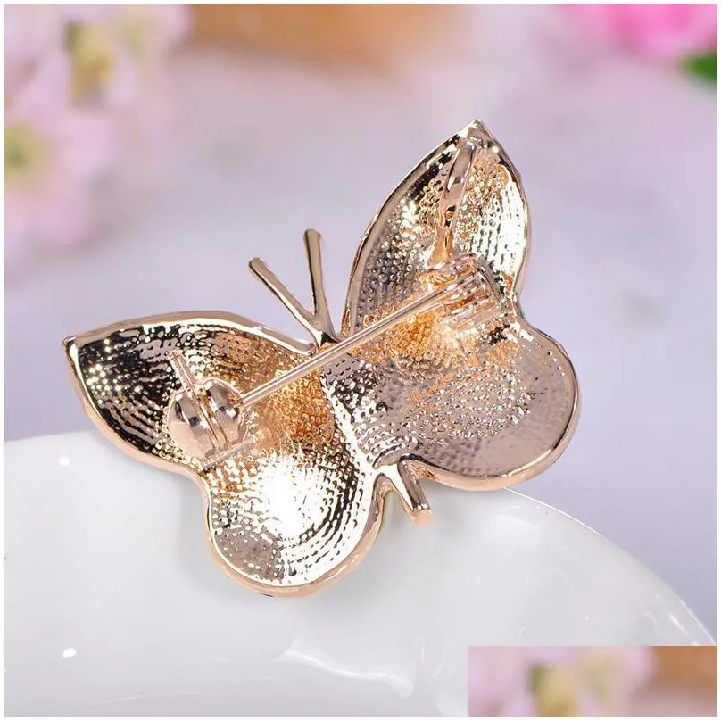pins brooches madrry luxury butterfly shape crystal animal brooch jewelry women men suit sweater scarf bag pins party accessory gifts