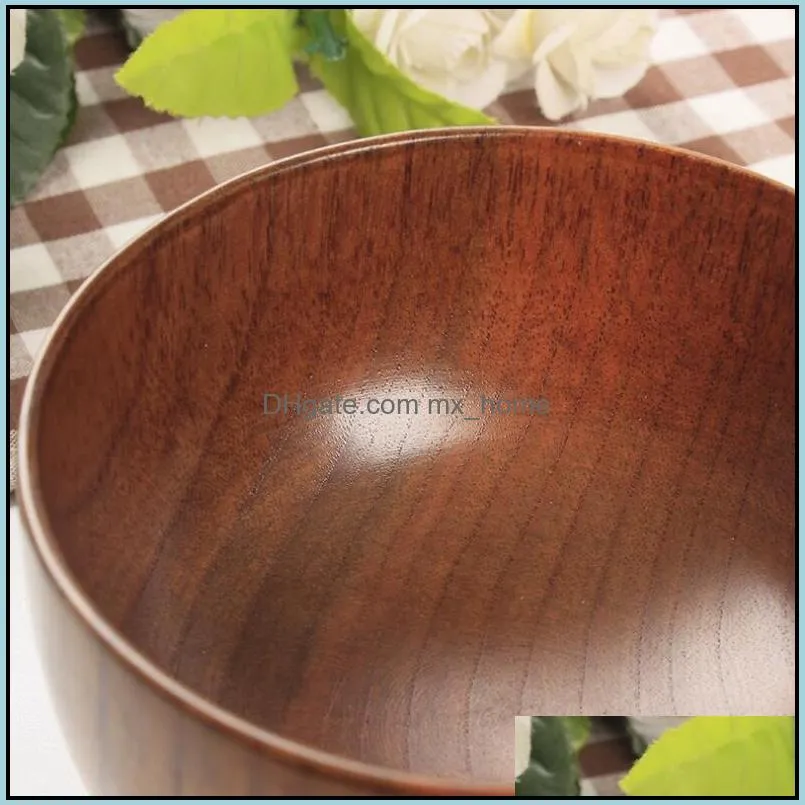 wooden bowl tapanese soup rice noodles bowls kids lunch box kitchen tableware for baby feeding food containers can be custom pattern