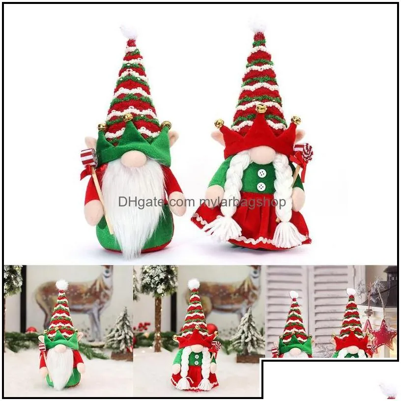 christmas decorations christmas decorations doll tied beard gnome handmade santa plush decor toy xmas party navidad nata mylarbagshop