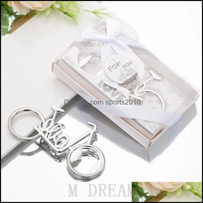 creative metal love bicycle beer bottle opener wedding favors promotional gifts kitchen bar tools