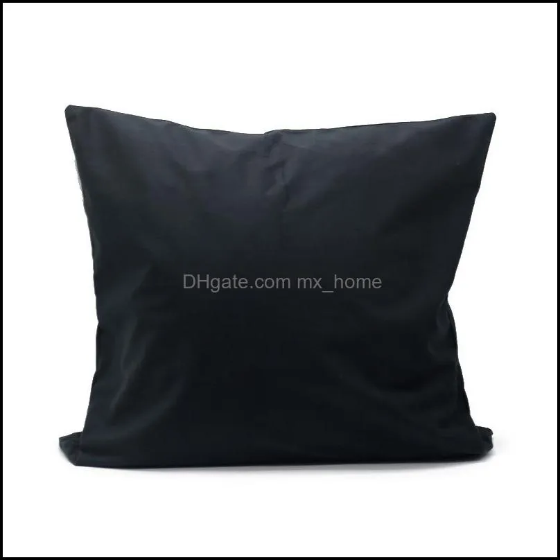 blank sublimation pillow case black grid heat transfer throw cushion cover home sofa pillowcases 40x40cm arrivel