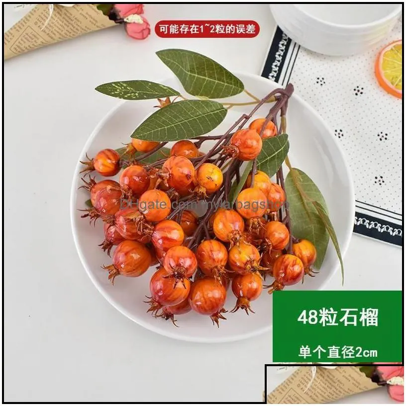 party decoration artificial fake fruit home simation orange ornament craft pography props bayberry stberry olive drop de mylarbagshop