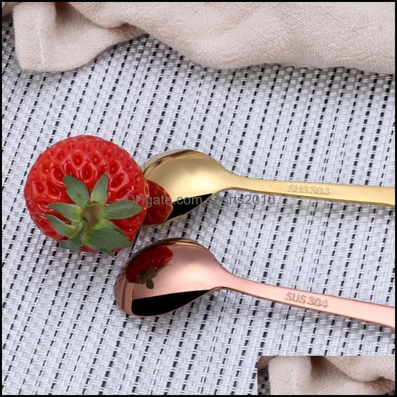 304 stainless steel coffee spoon sea horse shape mixing spoons teaspoon flatware children ice cream scoop cutlery for home party