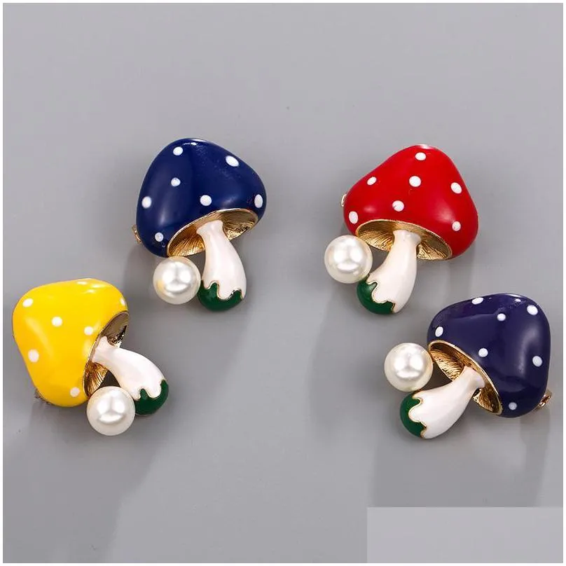 pins brooches cindy xiang mushroom enamel pins brooch custom funny plant lapel pin cartoon cute badge jewelry gift for kids friends