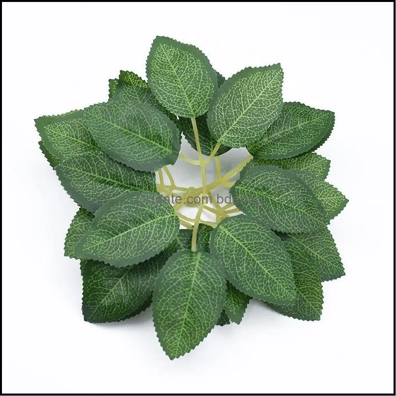 silk rose leaves party supplies christmas decorations for home wedding bride wrist decorative flowers artificial plants ddiy gift box 20220106