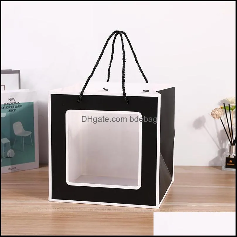 pvc transparent ivory board bags paper material flowers wrap bag plush doll clothes wraps sacks selling 2 85xm2 l1