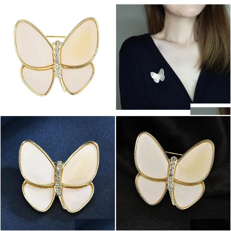 pins brooches autumn and winter golden korean version of acrylic butterfly brooch temperament fashion animal corsage wild suit