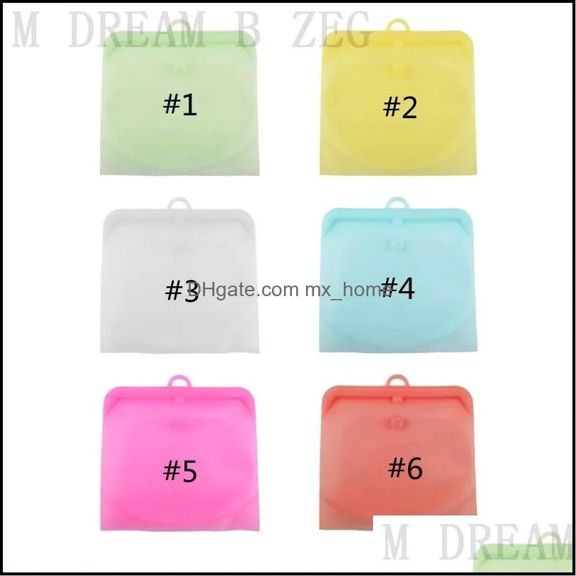 1000ml silicone food container bag 6 colors reusable refrigerator food sealing bags wraps fridge food storage container