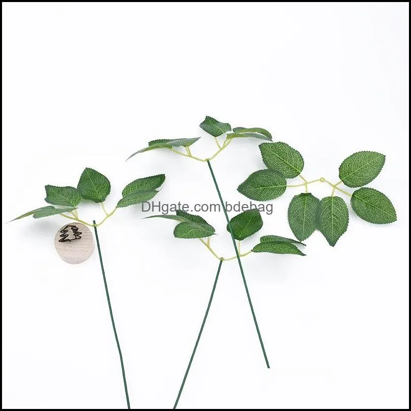 silk rose leaves party supplies christmas decorations for home wedding bride wrist decorative flowers artificial plants ddiy gift box 20220106