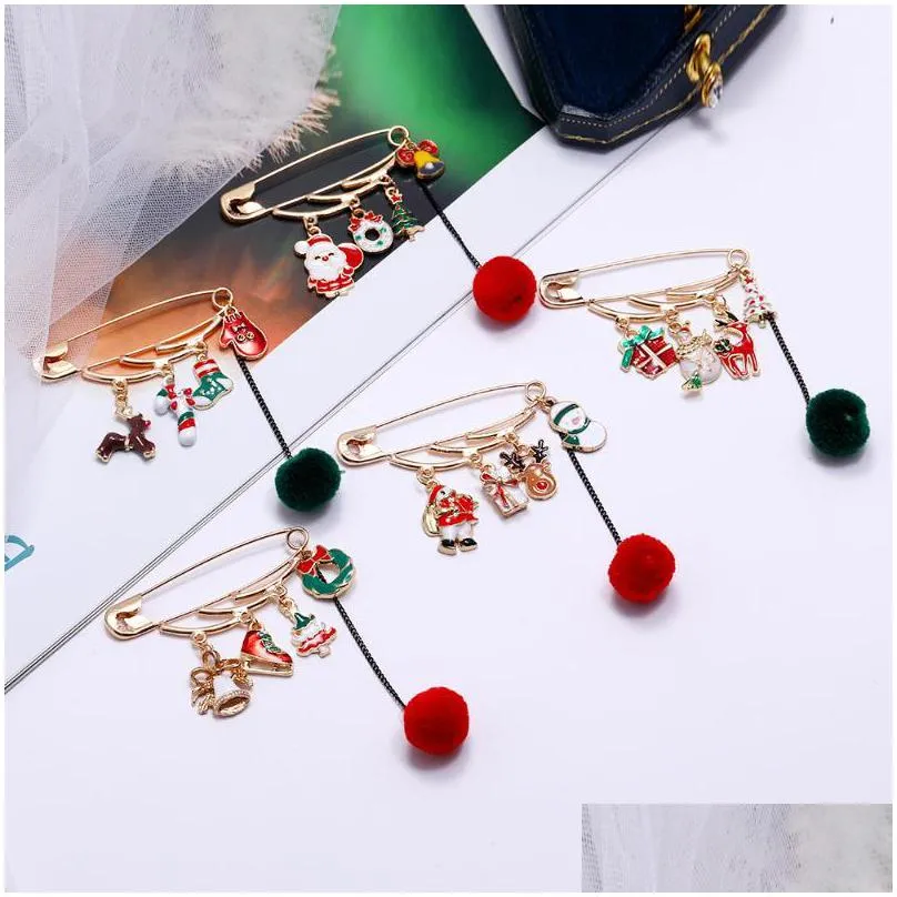 pins brooches cindy xiang merry christmas socks hat tree elk enamel pendant pins brooch for kids fashion jewelry gifts
