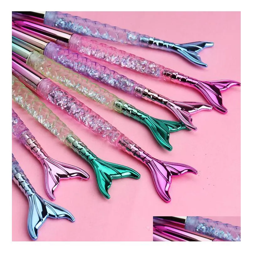 mermaid gel pen gift stationery cartoon fish rollerball pens school office business writing supplies students prize black ink
