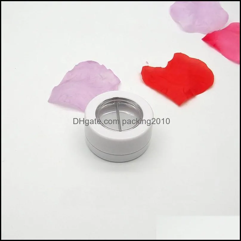 new26.6mm empty white cosmetic eyeshadow powder case box with screw cap beauty makeup blusher sub container lipstick compact palettes 737