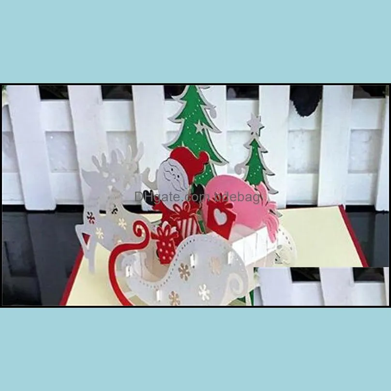 festival cards christmas merry 3d year blessing popula card three dimensional creative idea factory direct selling 8sm p1