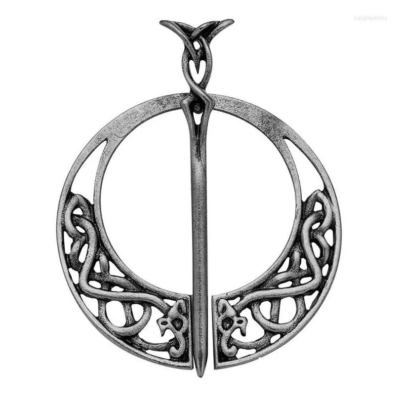 brooches retro medieval  brooch penannular twists cloak clasp shoulder shawl pin sweater scarf cardigan scottish jewelry