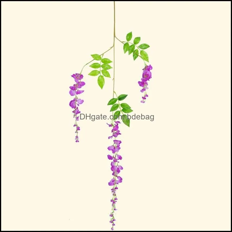 artificial wisteria silk flower for wedding party hanging decorations simulation fake flowers take p o props multi colos 2 15xk zz