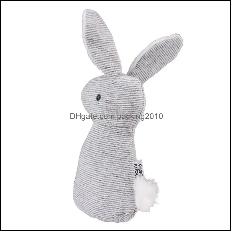 vocalization pet toy rabbit plush stripe small bell lovely threedimensional kitty doggy toys new pattern hot selling 5 2md j1