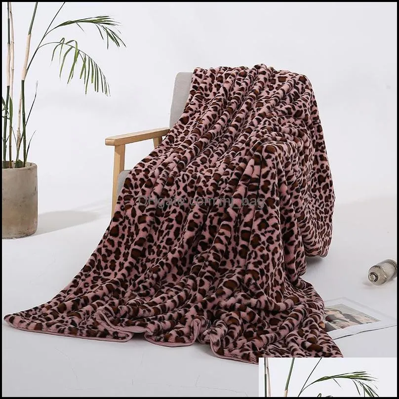 thick leopard print blanket soft touch blankets crystal velvet bedding blanket family gift
