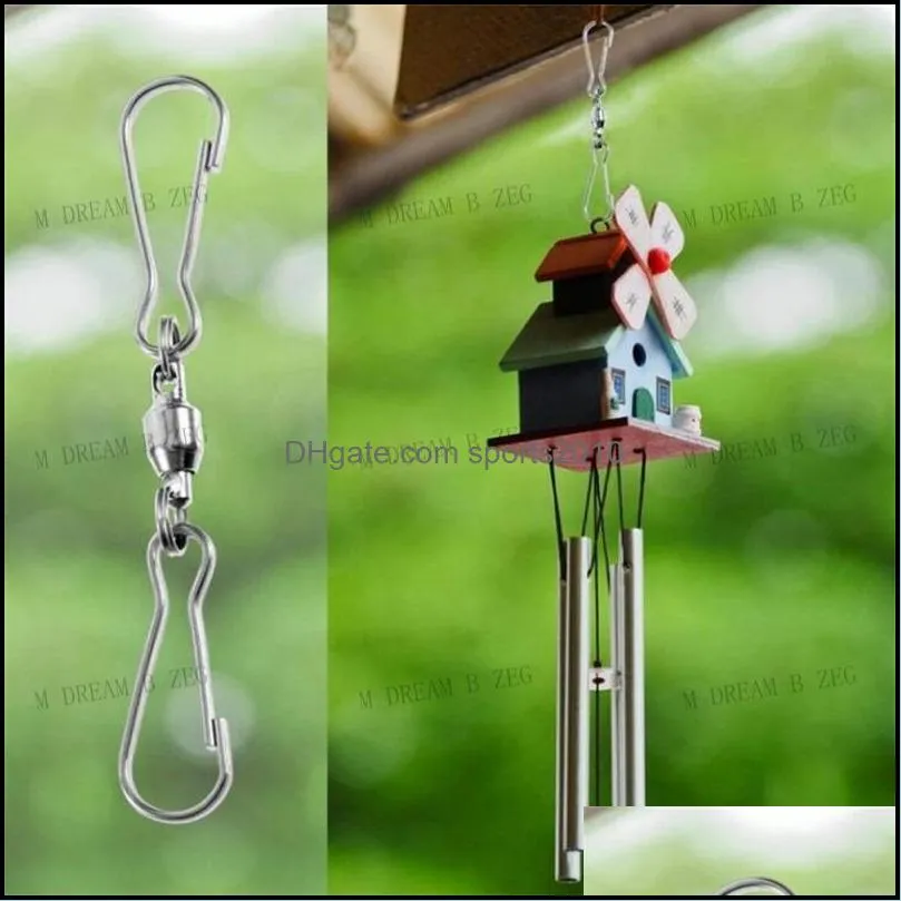 bearing hooks wind chime hook stainless steel rotating 360 degrees s shape swivel spin display hanger windrotating hook