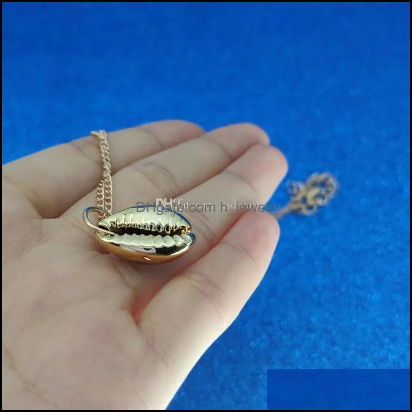 metal shell necklace silver gold chains necklaces pendants women summer fashion jewelry gift