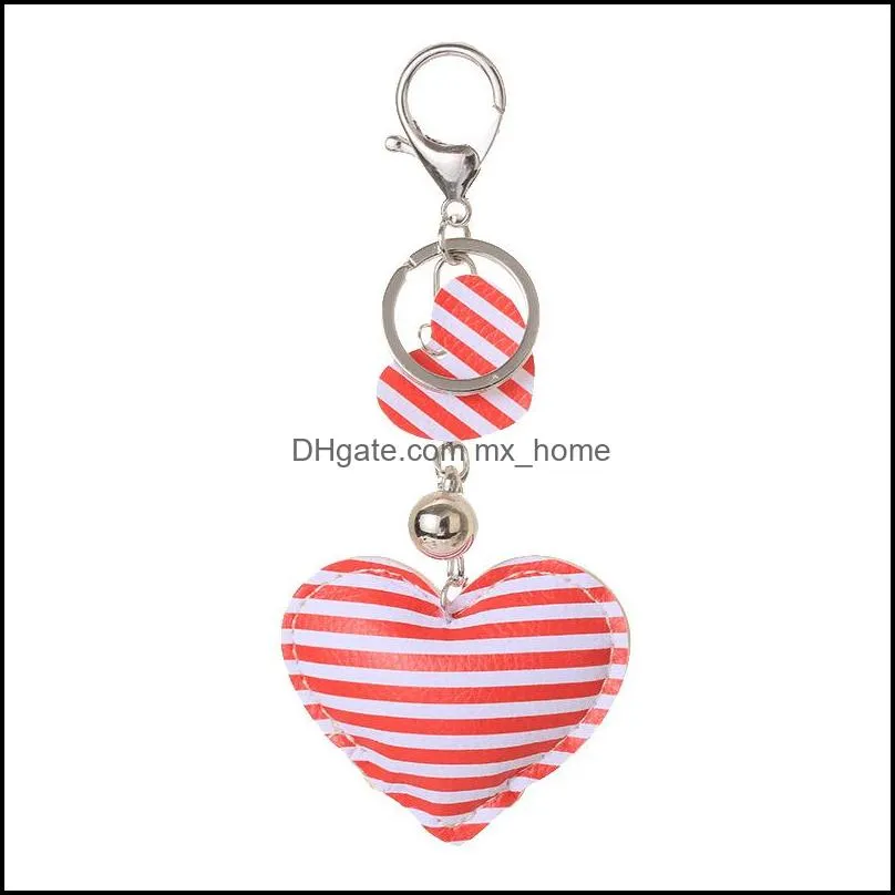 heart shape key ring party favor colorful american flag keychains independence day key chain souvenir gift