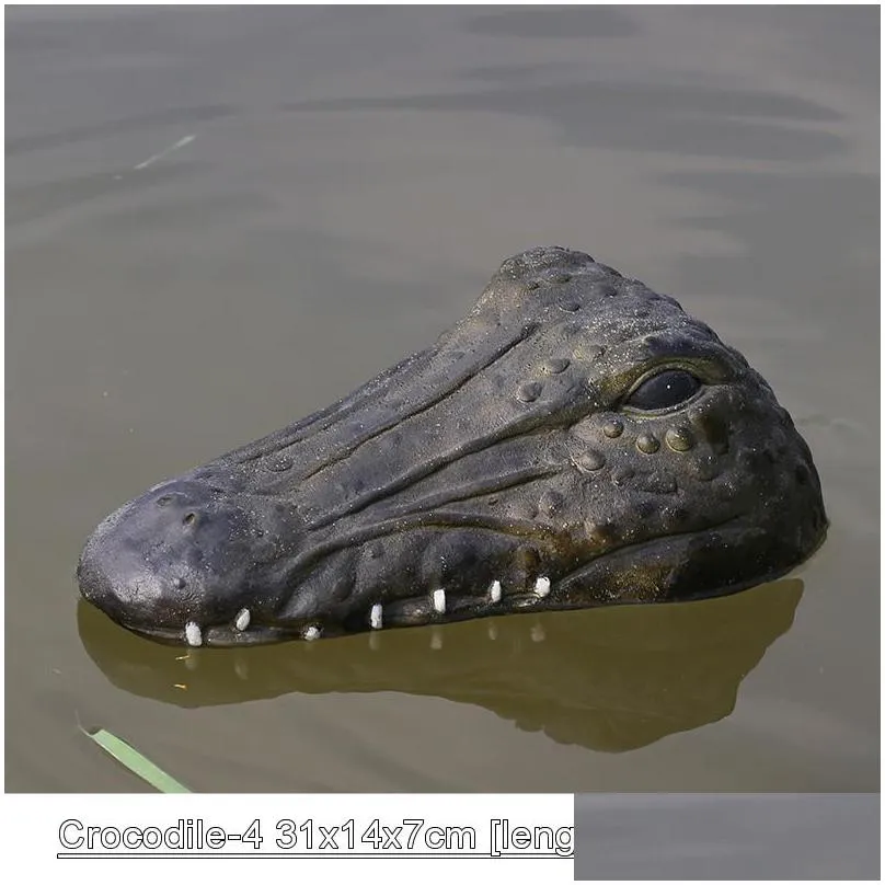 creative resin floating crocodile hippo scary statue outdoor garden pond decoration for home garden halloween decor ornament t200117