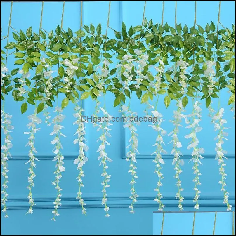 artificial wisteria silk flower for wedding party hanging decorations simulation fake flowers take p o props multi colos 2 15xk zz