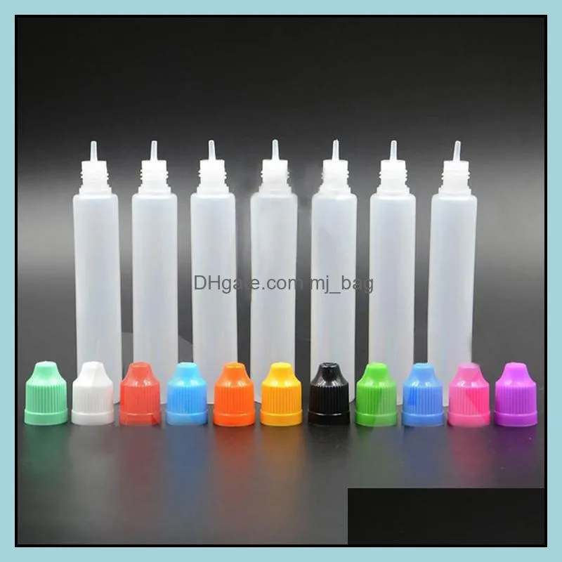 needle bottles with childproof safety cap plastic dropper bottle translucent eliquid bottle multifunctional sample bottling