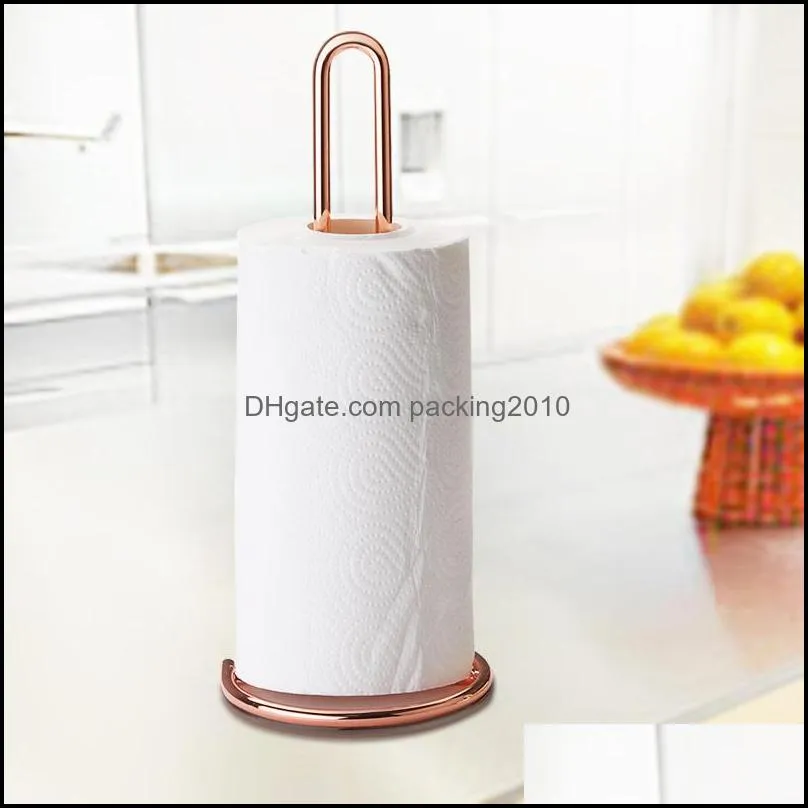 kitchen storage shelf paper towel holder dispenser bathroom tissue stand countertop vertical napkins rack