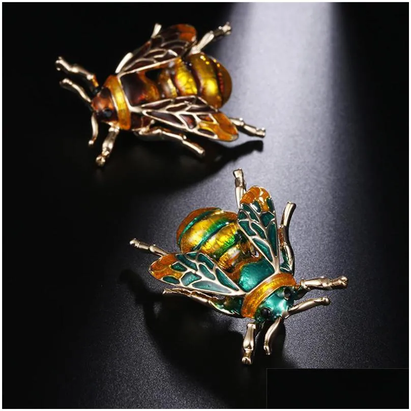 pins brooches cute insect bee brooch kids girls clothes accessories gold color black yellow enamel birthday gifts jewelry